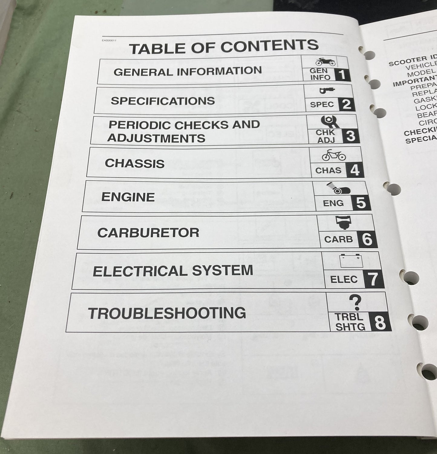 Genuine Yamaha LIT-11616-17-43 YJ125S Service Manual 2003