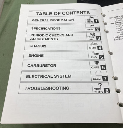 Genuine Yamaha LIT-11616-17-43 YJ125S Service Manual 2003