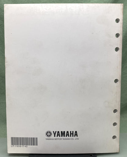 Genuine Yamaha LIT-11616-17-43 YJ125S Service Manual 2003