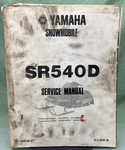 Genuine Yamaha LIT-12618-00-31 SR54OD Service Manual 1979