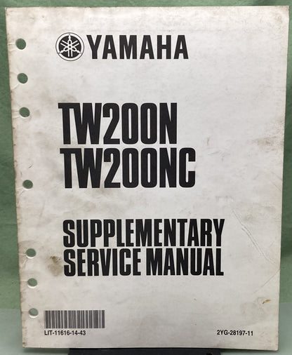 Genuine Yamaha LIT-11616-14-43 TW200N, TW200NC Supp. Service Manual 2000