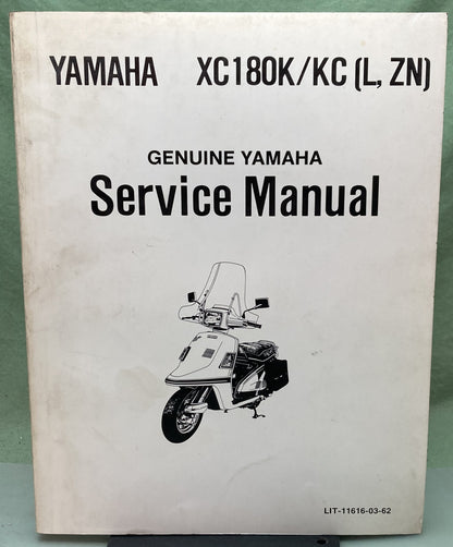 Genuine Yamaha LIT-11616-03-62 XC180K/KC (L, ZN) Service Manual '84