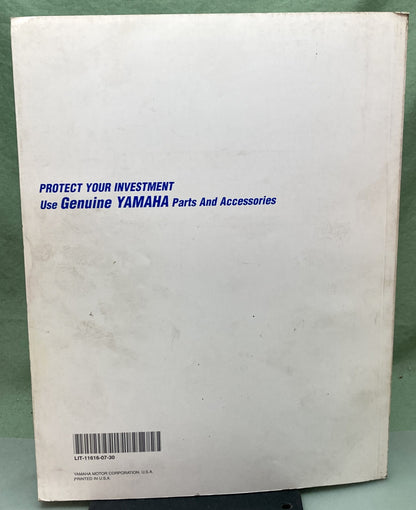 Genuine Yamaha LIT-11616-07-30 RT180 Service Manual 1990