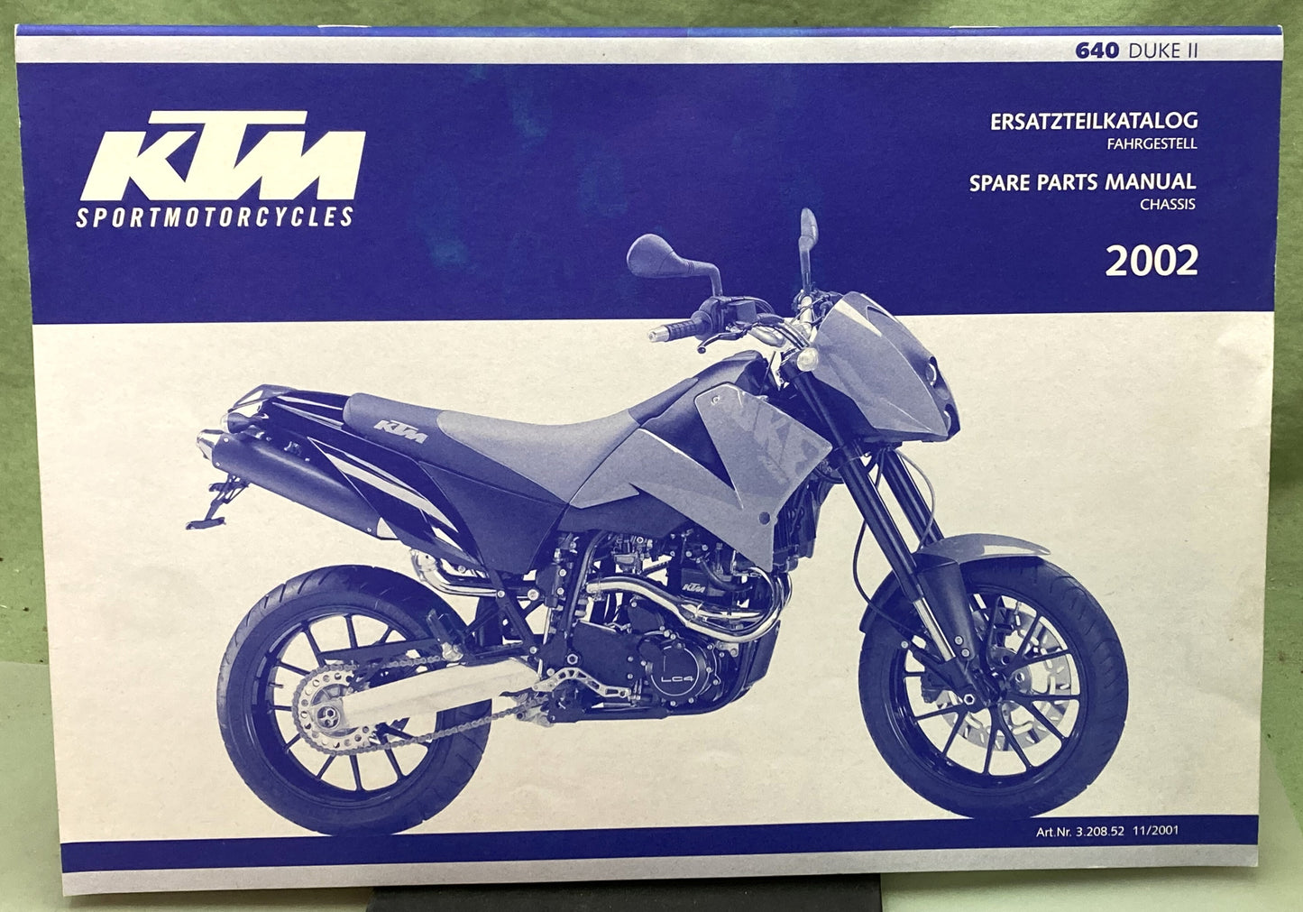 Genuine KTM 320852 640 Duke II Spare Parts Manual 2002