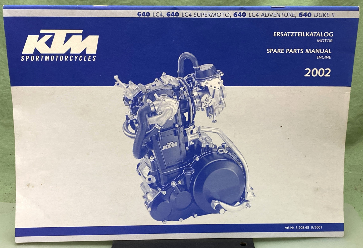 Genuine KTM 320868 640 Duke II, 640 LC4 Adventure Spare Parts Manual 2002
