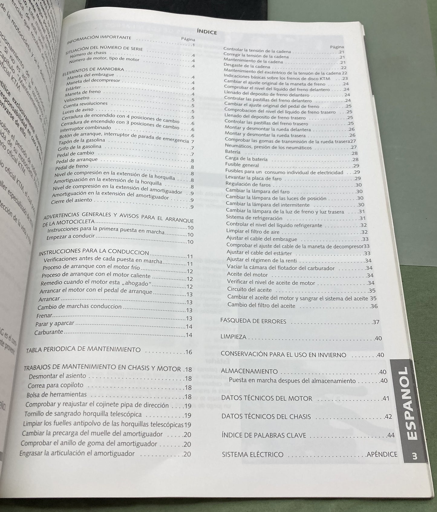 Genuine KTM 321023 640 Duke II Owner's Handbook 2002