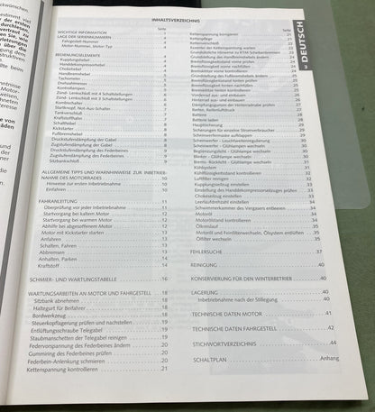 Genuine KTM 321023 640 Duke II Owner's Handbook 2002