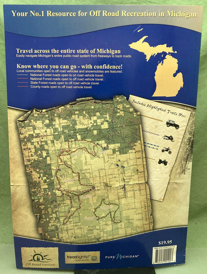 New Genuine Off Road Venture Michigan Off Road Guide and Travel Atlas