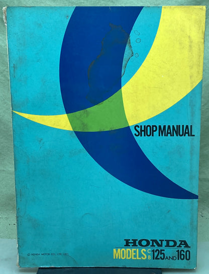 Genuine Honda 622161 Models CB125/160 Shop Manual 1971