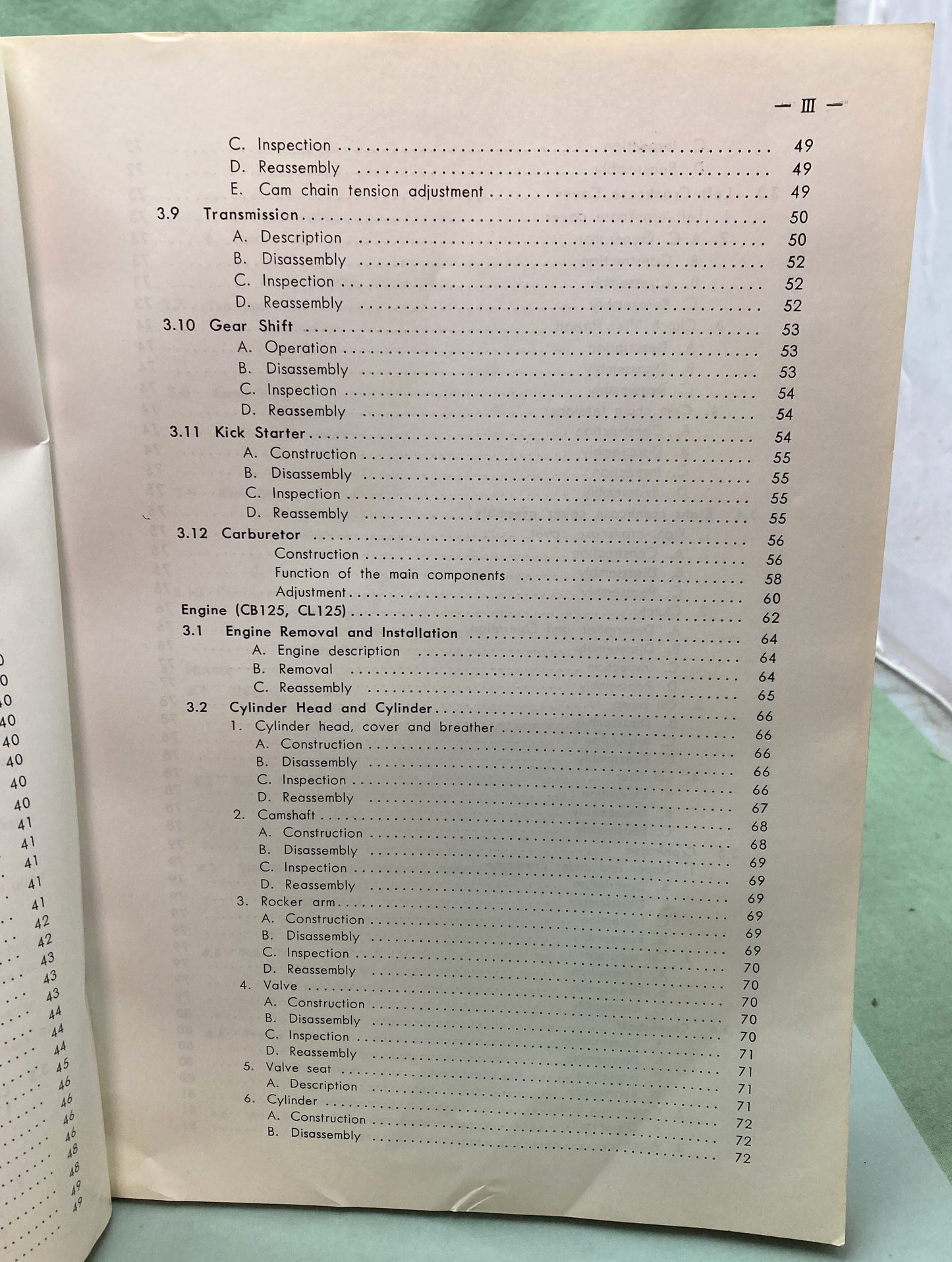 Genuine Honda 622311 CB125/175 CL125/175 Shop Manual 1971