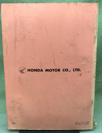 Genuine Honda 622311 CB125/175 CL125/175 Shop Manual 1971