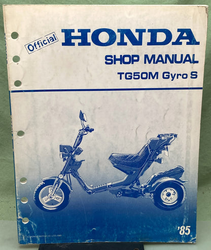 Genuine Honda 61GM800 TG50M Gyro S Shop Manual 1985