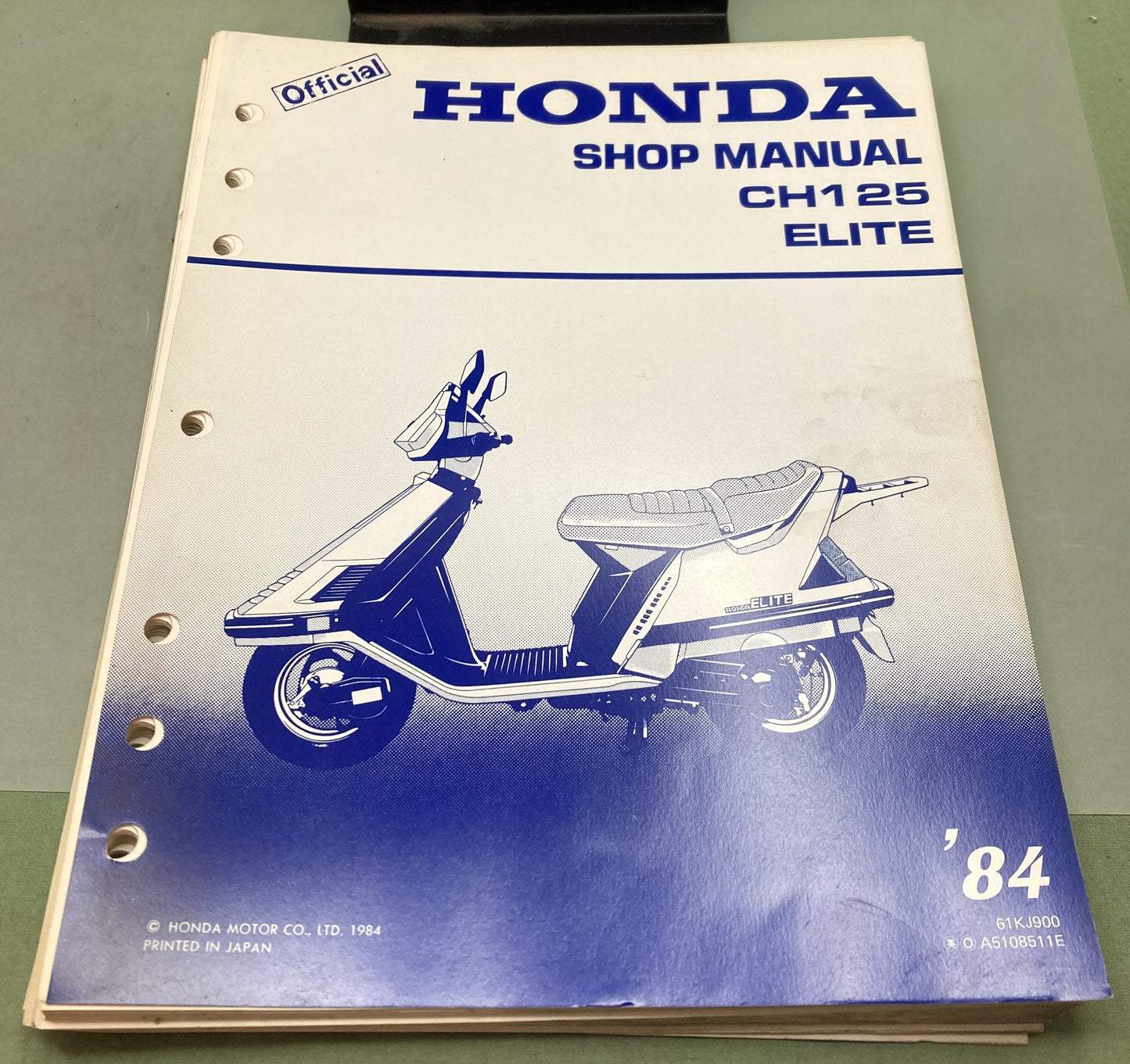 Genuine Honda 61KJ900 CH125 Elite Shop Manual 1984