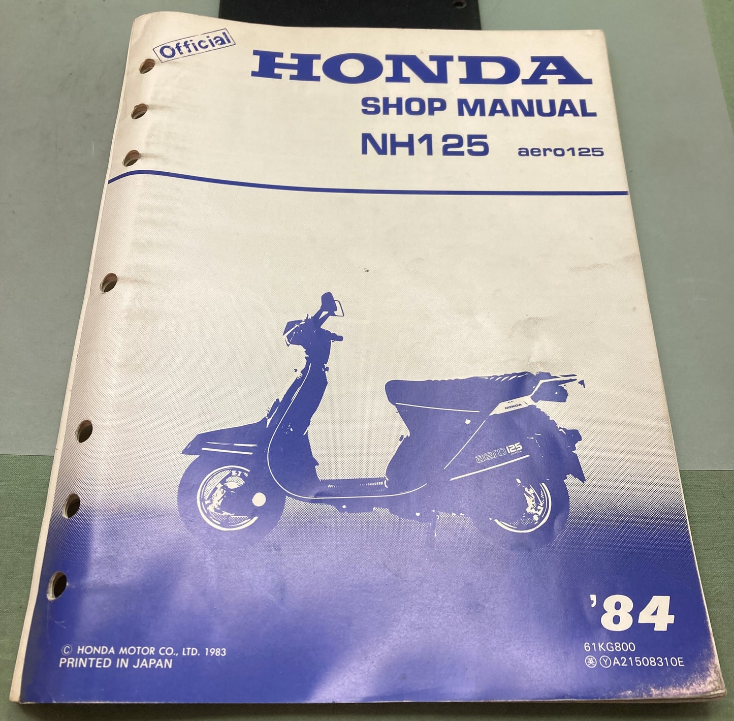 Genuine Honda 61KG800 NH125 aero125 Shop Manual 1983