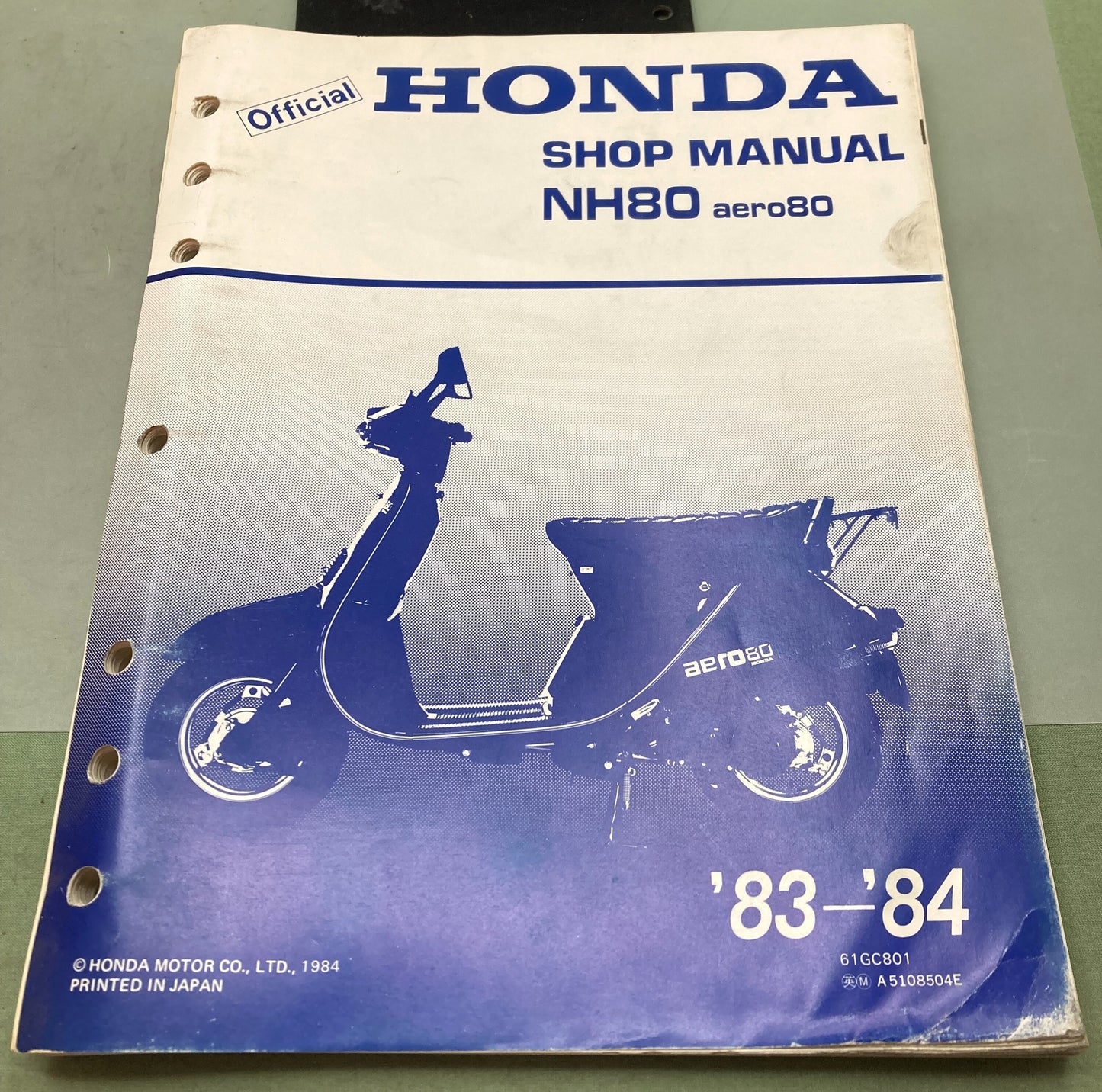 Genuine Honda 61GC801 NH80 aero80 Shop Manual 1984