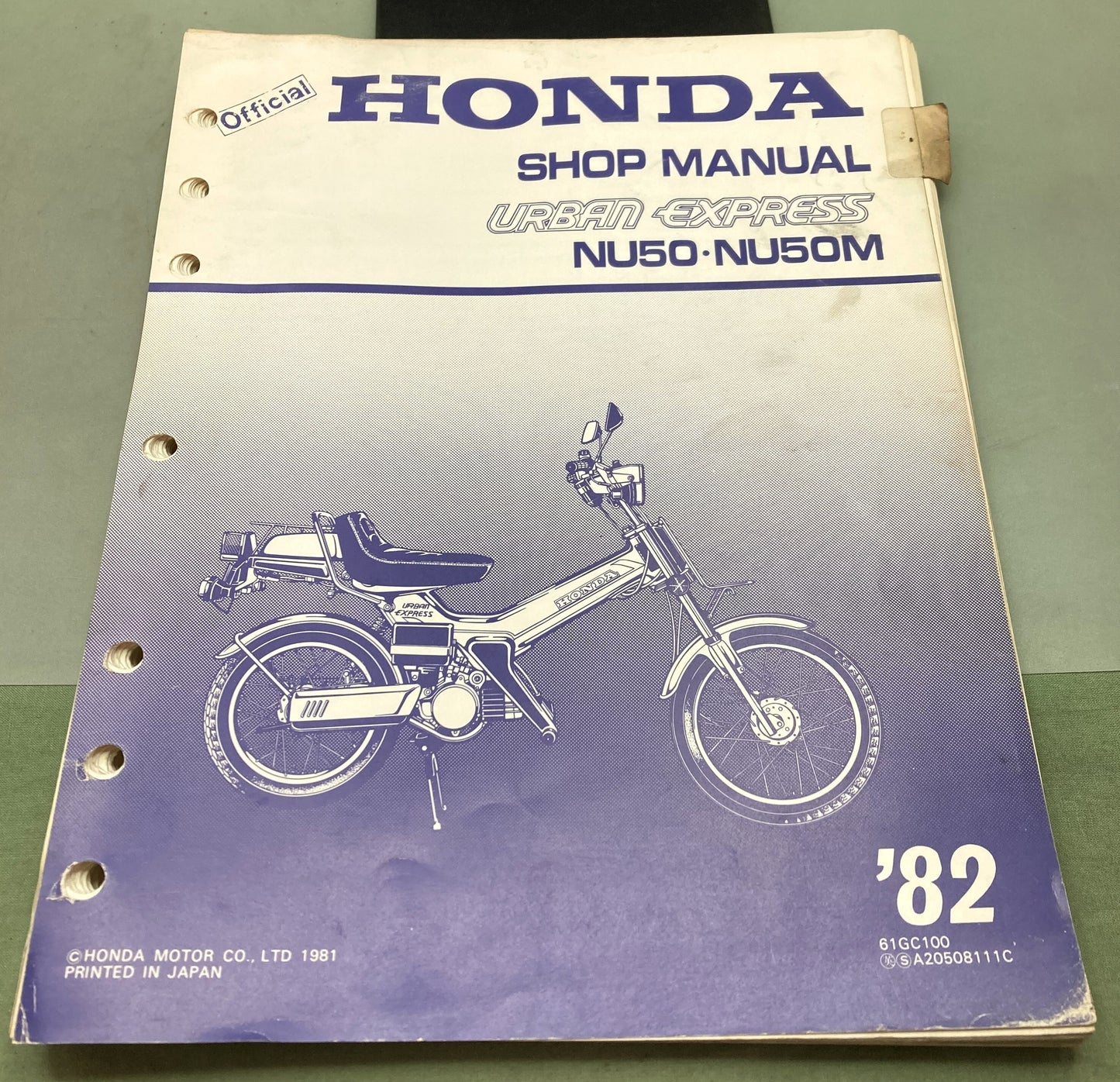 Genuine Honda 61GC100 Urban Express NU50 NU50M Shop Manual 1981