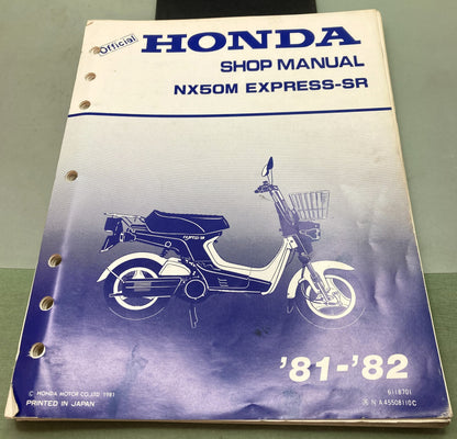 Genuine Honda 6118701 NX50M Express-SR Shop Manual 1981