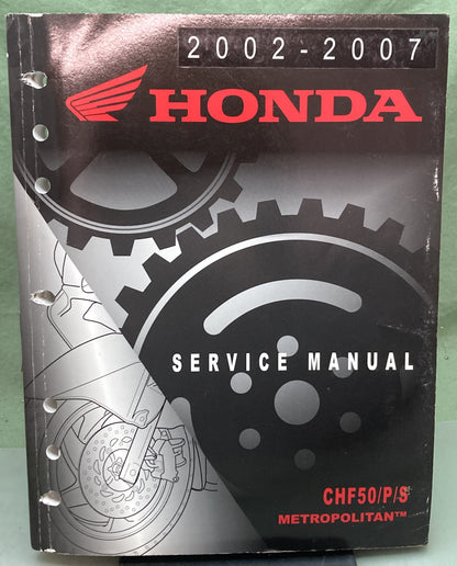 Genuine Honda 61GET05 CHF50/P/S Metropolitan Shop Service Manual 2002-2007