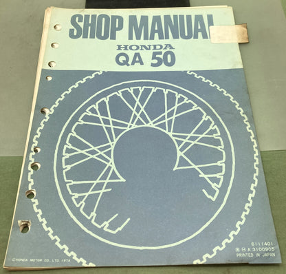 Genuine Honda 6111401 QA50 Shop Manual 1974