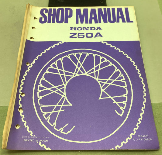 Genuine Honda 6204501 Z50A Shop Manual 1974