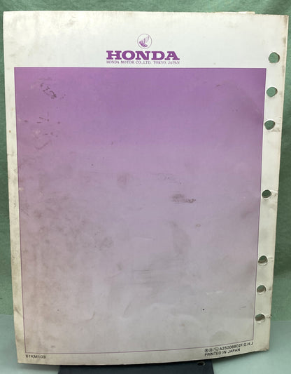 Genuine Honda 61KM103 CN250 Elite250 Service Manual 1988