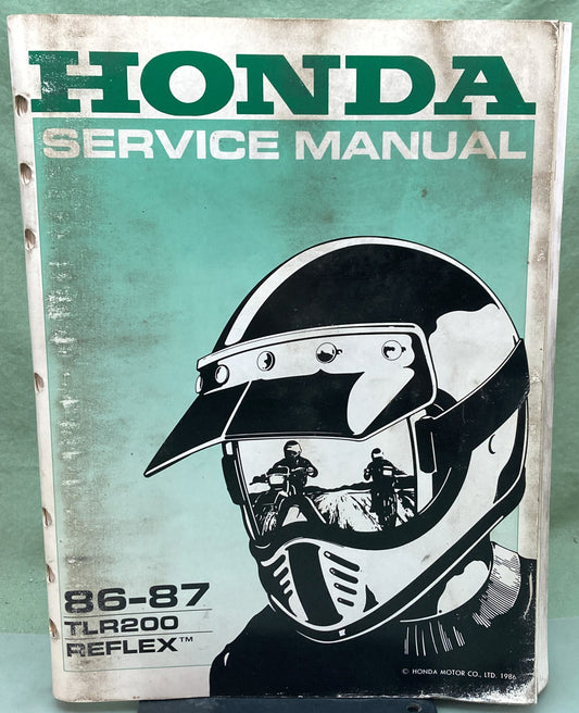 Genuine Honda 61KJ201 TLR200 Reflex Service Manual 1986