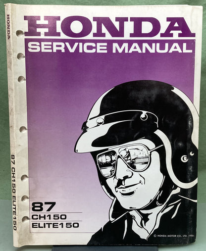 Genuine Honda 61KV700 CH150 Elite150 Service Manual 1986