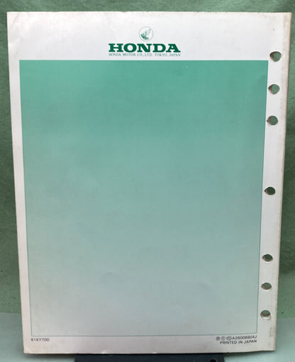 Genuine Honda 61KY700 NX125 Service Manual 1988