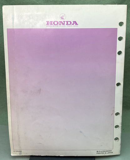 Genuine Honda 61GN202 NB50 Aero 50 Service Manual 1986
