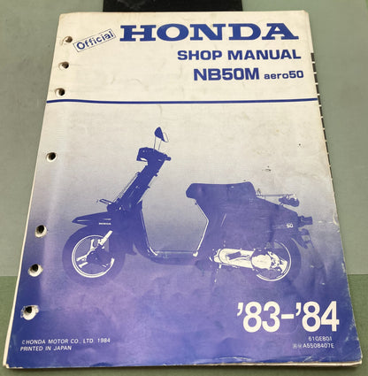 Genuine Honda 61GE801 NB50M aero50 Shop Manual 1984