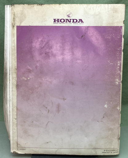 Genuine Honda 61GK803 NQ50 Spree Service Manual 1986