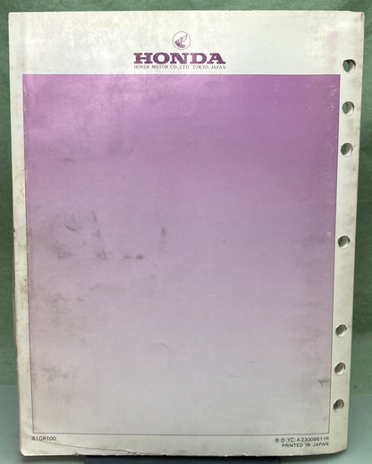 Genuine Honda 61GR100 SE50/50P Elite 50S/50 Service Manual 1986