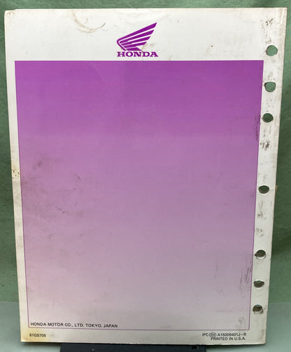 Genuine Honda 61GS705 SA50/SA50P Elite 50 LX/SR/S Service Manual 1994