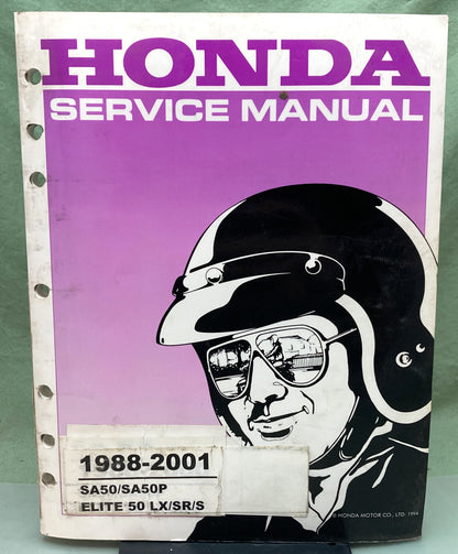 Genuine Honda 61GS705 SA50/SA50P Elite 50 LX/SR/S Service Manual 1994