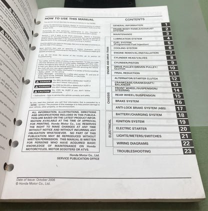 Genuine Honda 61MCT05 FSC600/A Silver Wing Service Manual 2006