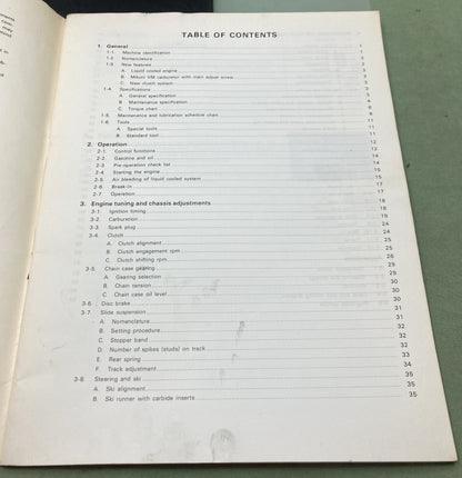 Genuine Yamaha 8A8-28199-10 SRX340/440 Owner's Service Manual
