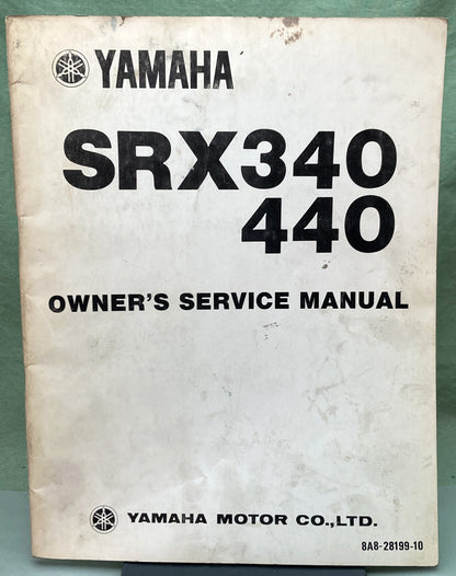 Genuine Yamaha 8A8-28199-10 SRX340/440 Owner's Service Manual