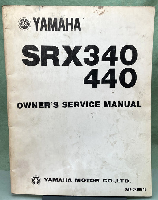 Genuine Yamaha 8A8-28199-10 SRX340/440 Owner's Service Manual