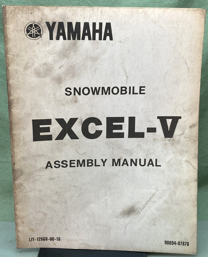 Genuine Yamaha LIT-1266-00-18 Excel-V Snowmobile Assembly Manual 1978
