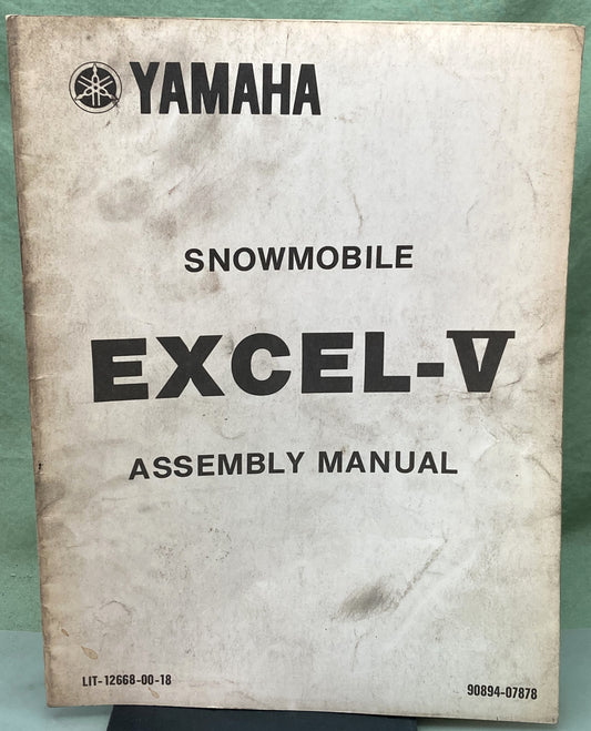Genuine Yamaha LIT-1266-00-18 Excel-V Snowmobile Assembly Manual 1978
