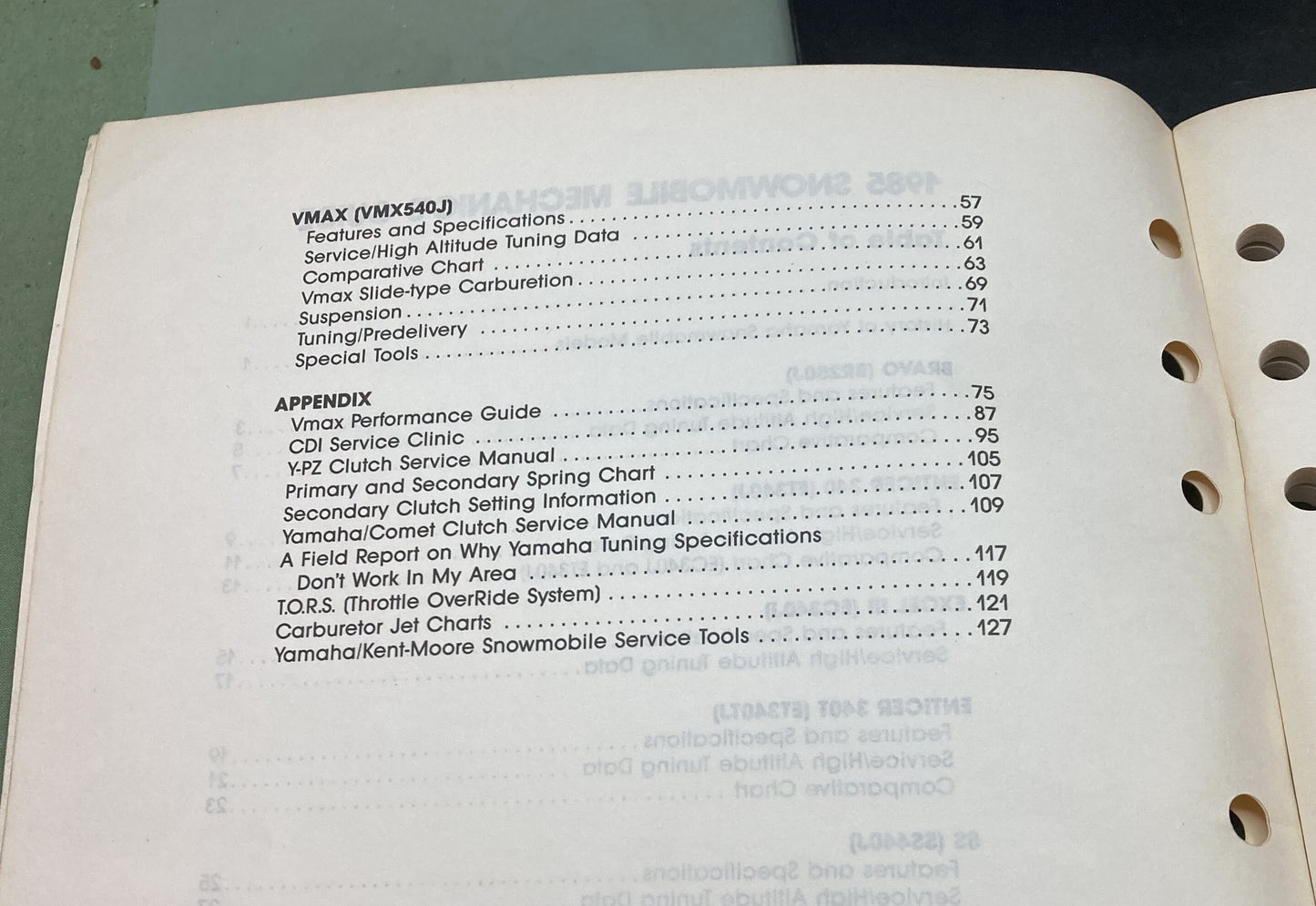 Genuine Yamaha LIT-12468-00-85 Snowmobile Mechanic's Guide 1985