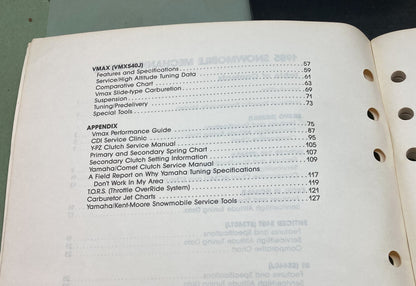Genuine Yamaha LIT-12468-00-85 Snowmobile Mechanic's Guide 1985