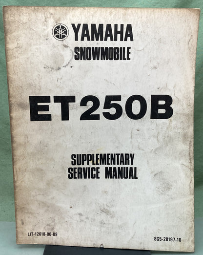 Genuine Yamaha LIT-12618-00-09 Snowmobile ET250B Supp. Service Manual 1977