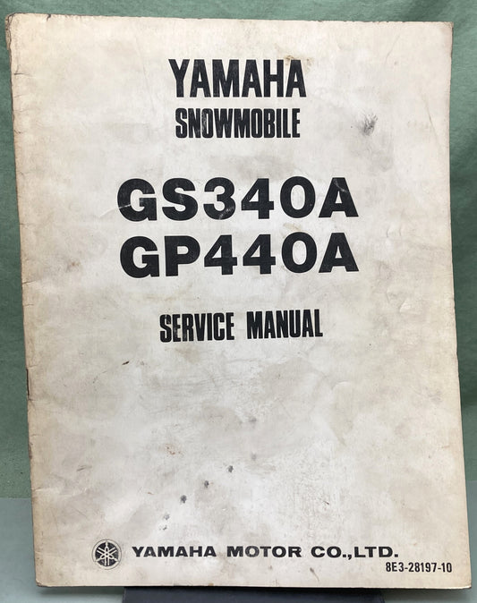 Genuine Yamaha LIT-12618-00-05 Snowmobile GS340A GP440A Supp. Service Manual 1976