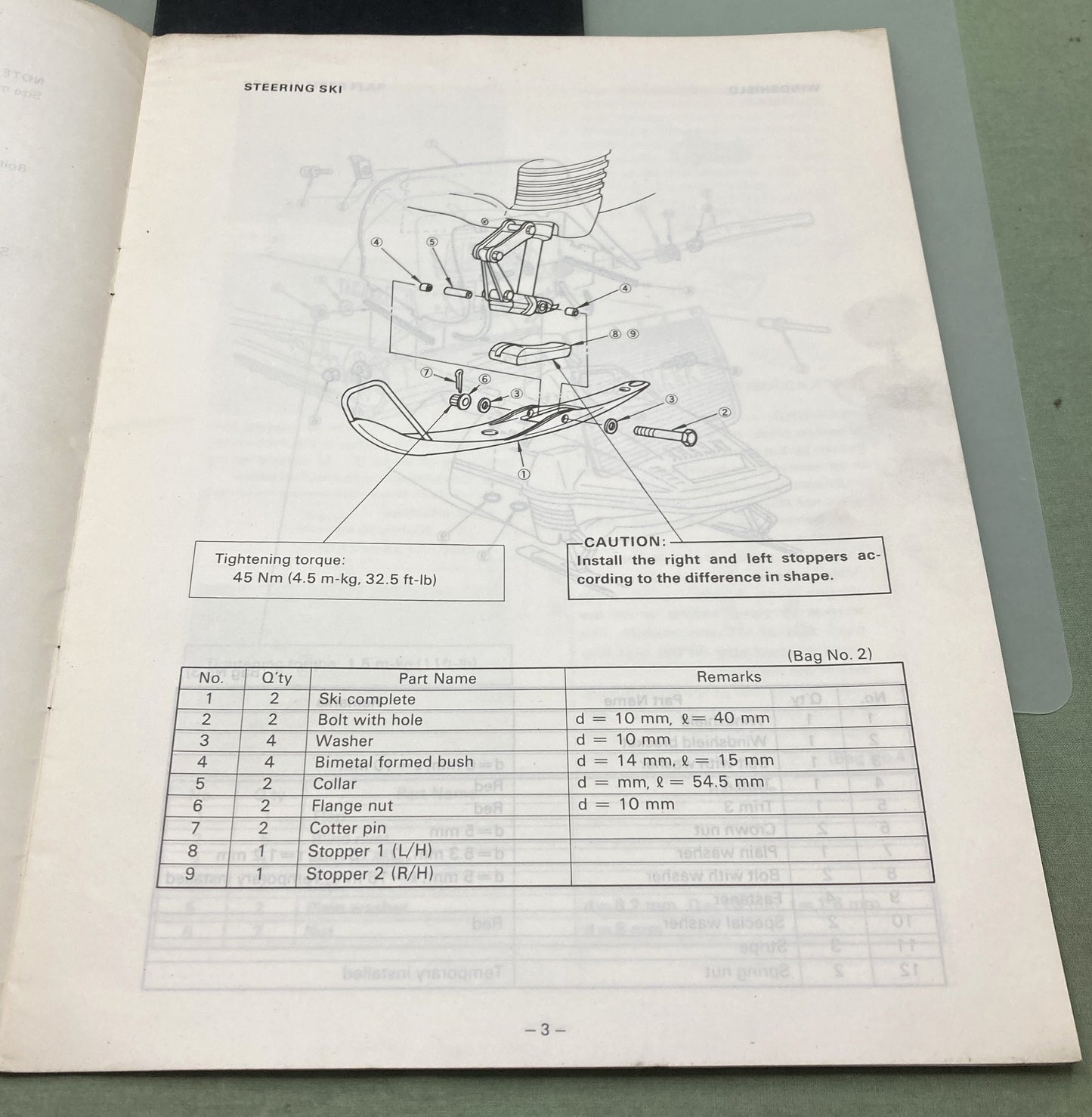 Genuine Yamaha LIT-12668-00-31 Snowmobile SR540D Assembly Manual 1979