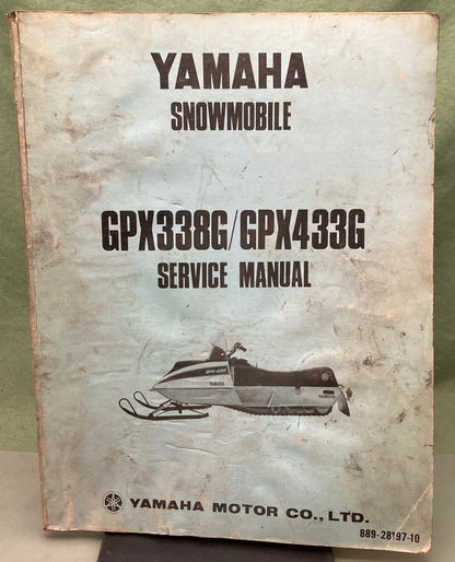 Genuine Yamaha LIT-12618-88-01 Snowmobile GPX338G/GPX433G Service Manual 1974
