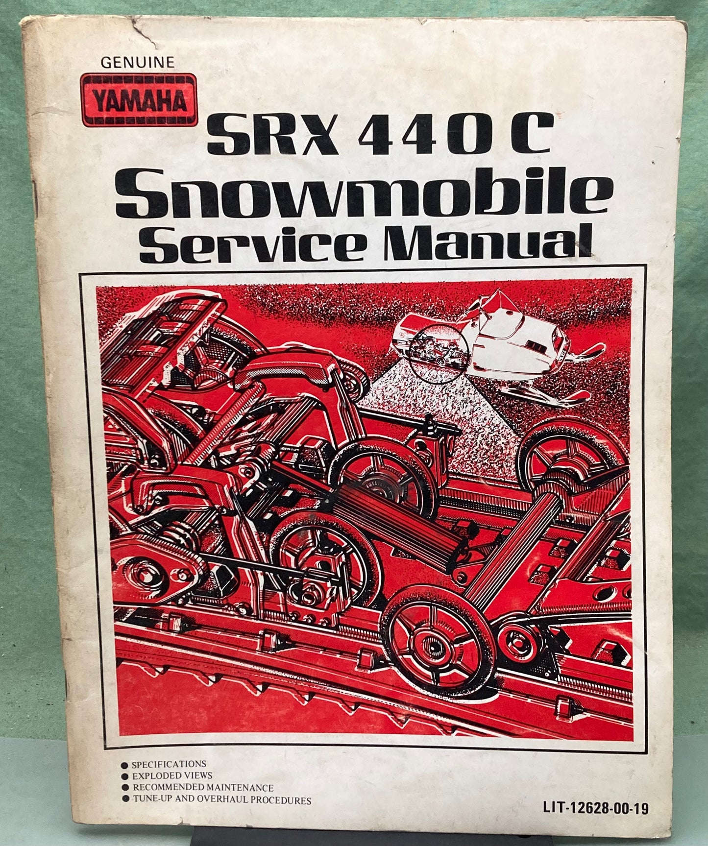 Genuine Yamaha LIT-12628-00-19 Snowmobile SRX440C Service Manual 1979