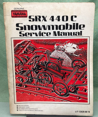 Genuine Yamaha LIT-12628-00-19 Snowmobile SRX440C Service Manual 1979