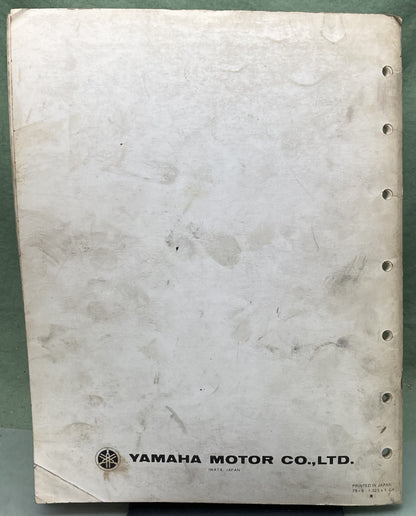 Genuine Yamaha LIT-12618-00-29 Snowmobile SS440D Service Manual 1979