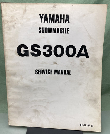 Genuine Yamaha LIT-12618-00-06 Snowmobile GS300A Service Manual 1976